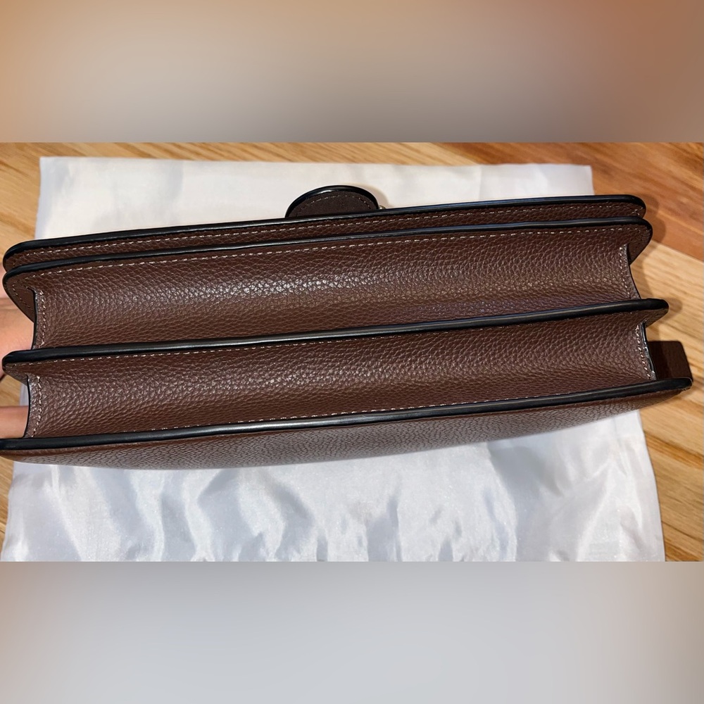 Coach Tabby Medium Polished Pebble Leather Shoulder Bag 26 - Picture 8 of 15